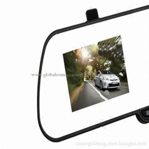 Bluetooth SOS Emergency Function 140 Degrees Viewing Angle Rear-view Car Camera, 500mAh Battery